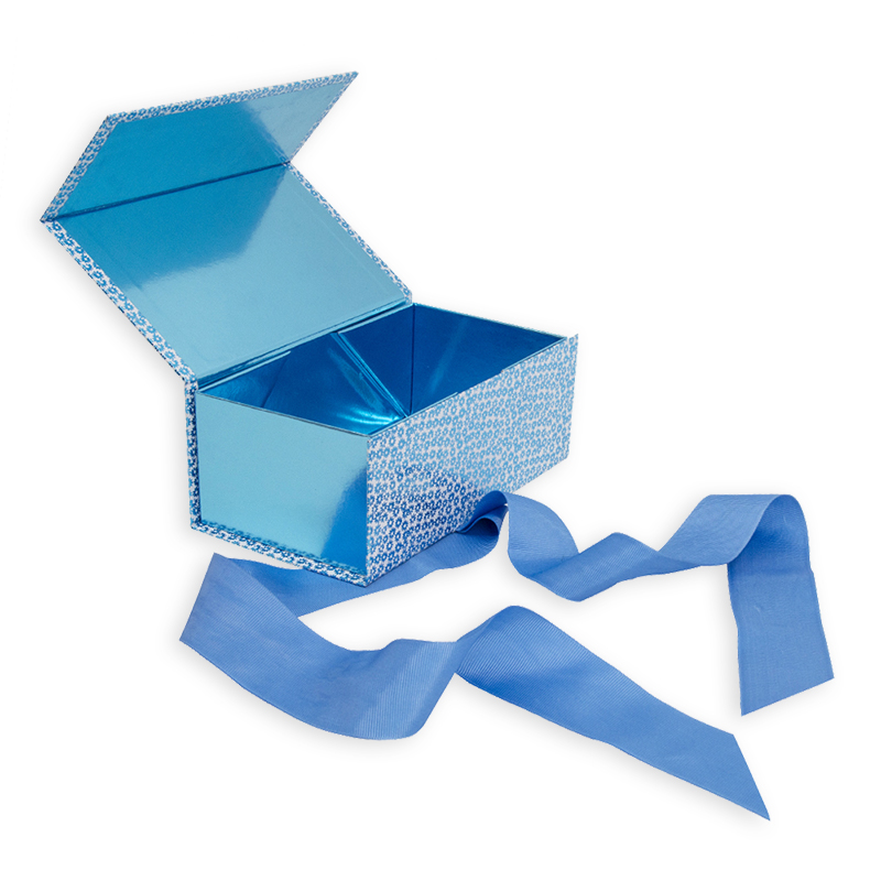 ليباك صندوق ورقي من الورق المقوى قابل للطي بتصميم مخصص مع القوس الشريط للهدايا