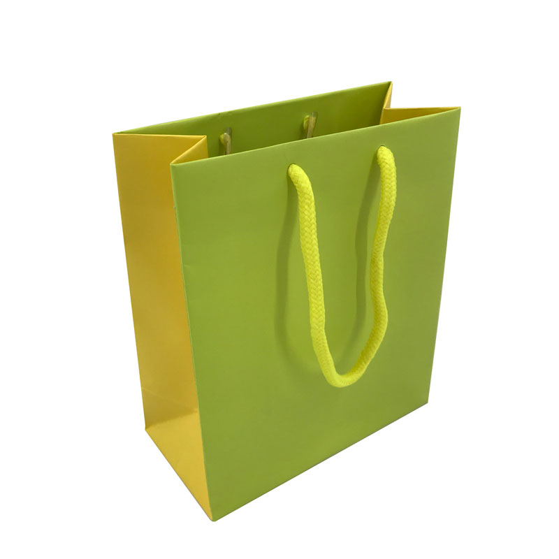 حقيبة تسوق ورقية بألوان متنوعة فريدة من نوعها مع شعار مطبوع