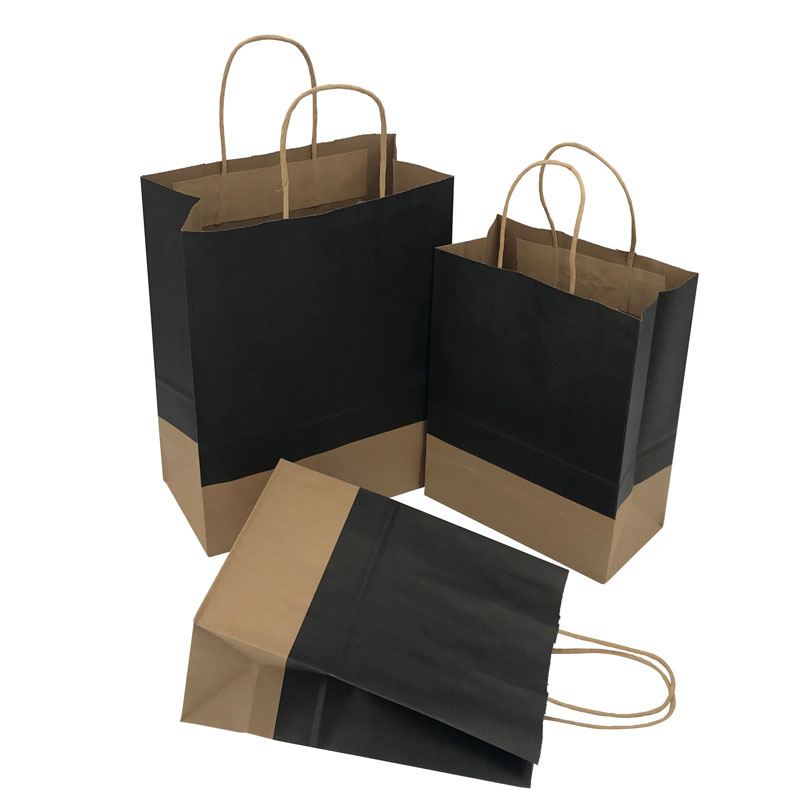 حقيبة ورقية قابلة لإعادة الاستخدام متعددة الألوان من ليباك للتسوق بمقبض